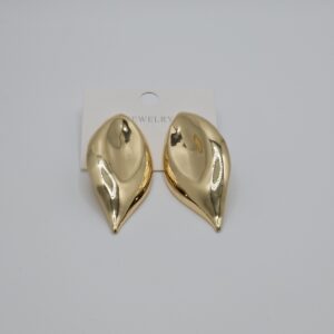 Boucle d'oreille Boucle feuille plaqué or 18 carats