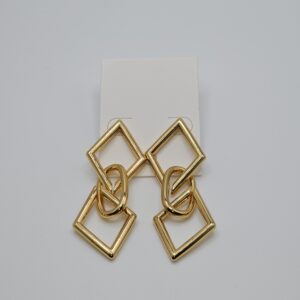 Boucle d'oreilles Losanges Dorés en plaqué or 18 carats