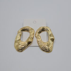 Boucle d'oreilles Ondes pures  en plaqué or 18 carats
